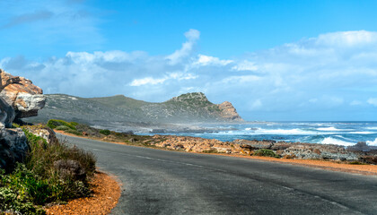 Coastal Road leading up to Cape Hope in South Africa