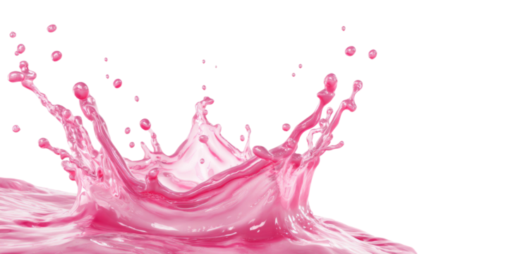 Vibrant pink liquid splash