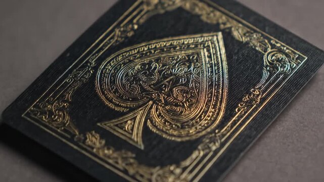 Ornate Black Playing Card