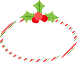 Christmas Candy Cane Frame