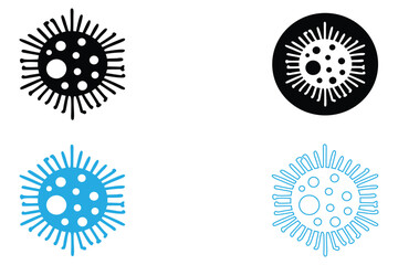 microbes and germs icon vector, bacteria, virus symbol vector art illustration eps10