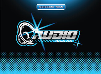 Dynamic audio logo template with editable text, perfect for sound design companies and music production studios seeking a vibrant brand identity now