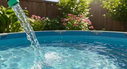 Water filling inflatable pool