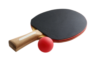 Ping-pong paddle and ball