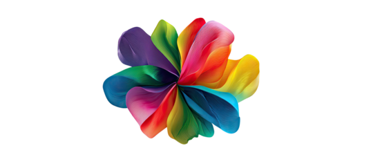 Abstract rainbow flower design
