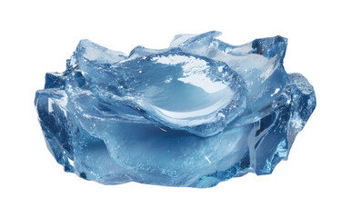 Obraz premium A sculpted, translucent blue ice crystal