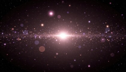 Fototapeta premium Shining star in the cosmic abyss, a celestial spectacle of light and darkness bright