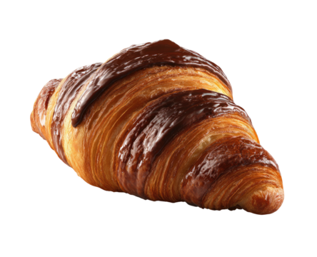 Close-up of a glazed croissant
