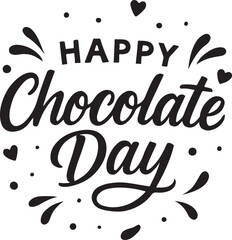 Happy Chocolate Day Typography t shirt Design