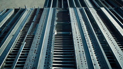 Distillation column tray inspected during plant maintenance