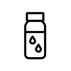 Simple black hydration icon