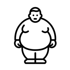 Simple overweight black icon