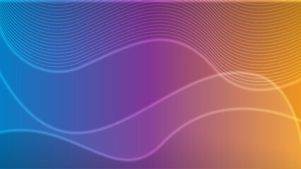 Abstract gradient background with flowing wavy lines and subtle grid pattern