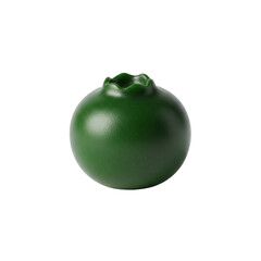 Vibrant deep green, plump, blueberry-shaped dog chew with glossy surface, isolated on a transparent background, soft studio light, photorealistic macro. Concept of premium pet health and wellness