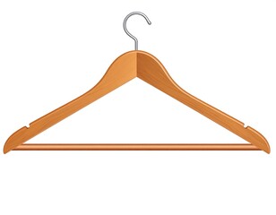 Wooden garment hanger illustration for apparel design