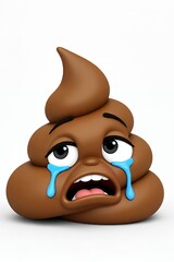 ** Sad Poo Emoji 3D Render