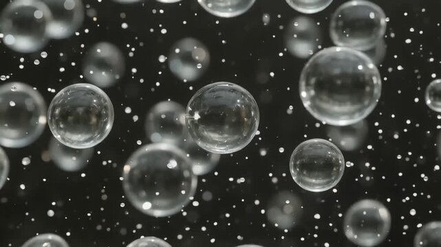 Floating Glass Orbs with Light Refraction | Abstract Crystal Sphere Design and Optical Visualization