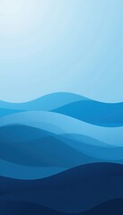 Fototapeta premium Calm Abstract Waves in Shades of Blue with Gentle Light Reflection