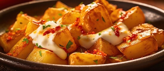 steaming hot, savory sweet potatoes, creamy texture, drizzled with honey, garnished with fresh herbs, cozy autumn comfort food, earthy rustic style, warming spice notes, inviting homemade meal, close-