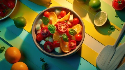fresh_fruits,healthy_salad,tropical_fruit_mix,colorful_bowl,natural_ingredients,vibrant_colors,refreshing_meal,balanced_diet,nutritious_snack,summer_vibes
