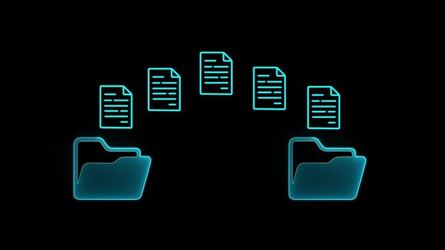 Multi agent AI systems concept on transparent background. AI driven solutions streamline workflows, Decision, Automate daily Tasks. Automate repetitive work. Glowing neon background. 4k