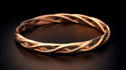 A photo of a simple twisted bangle. ,