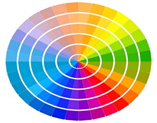 Obraz premium Vibrant Color Spectrum Circle Design
