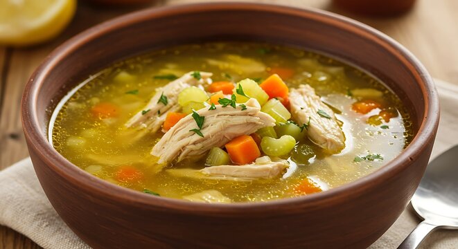 Hearty chicken vegetable soup
