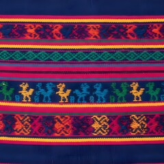 Guatemalan textile colorful stripe repeat