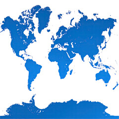 Obraz premium World map, deep blue, outline