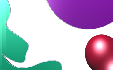 Abstract 3D Orb with Swirling Green and Purple Shapes