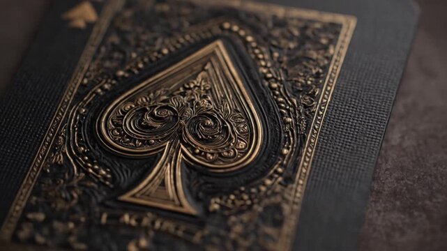 Detailed close-up of a playing card