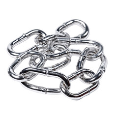 Obraz premium A tangled heap of metallic links