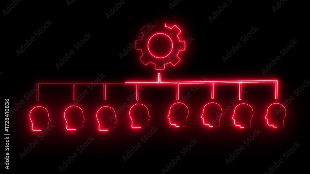 Poster profile setting .concept of business workflow and automation .new business concept business, technol