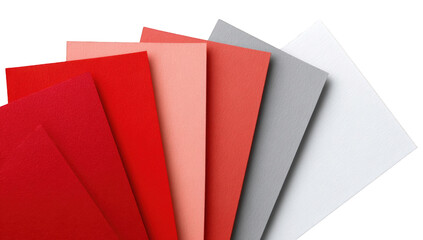 A fan of colored paper samples