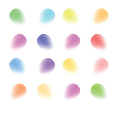 Gradient Oval Vector Design Soft Focus Blurred Pastel Colors Abstract Shapes