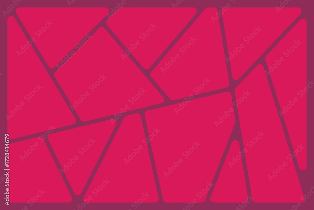 Wall mural abstract red geometric lines polyhedron background seamless rounded drawing vector illustration desi