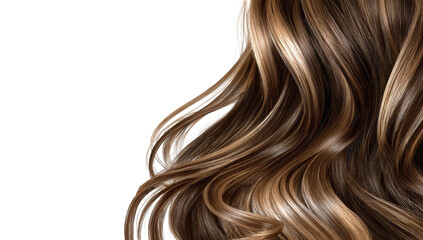 Fototapeta premium Close-up of flowing brown hair (2)
