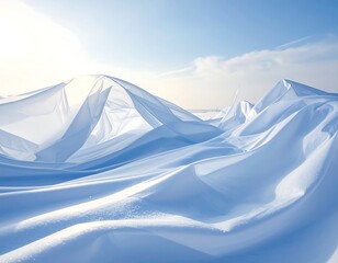 Winter wonderland draped in frosted peaks