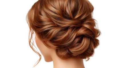 Elegant updo hairstyle on a woman