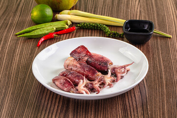 Natural dietary seafood Roasted squid