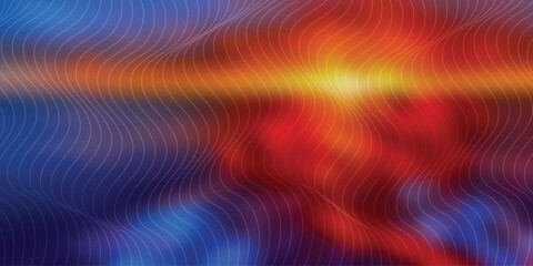 Abstract blurred background with wavy lines and colors