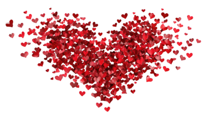 A heart shape composed of many small hearts