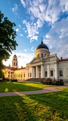 Fototapeta premium Majestic building at dawn