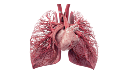 Human lungs and heart