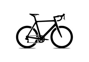 Fototapeta premium Vector art of sleek road bike with curved frame and thin tires