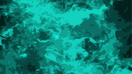 Abstract vibrant camouflage pattern with overlapping, leaf-like shapes in various shades of blue neon to deep forest tones. Digital, high-contrast aesthetic, ideal for tactical design, military-style