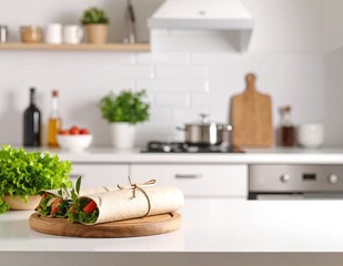 A beautifully crafted wooden cutting board, featuring rich grain patterns and a smooth surface, ideal for food preparation and kitchen aesthetics.