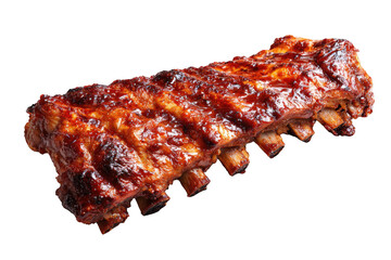 A close-up of a slab of ribs