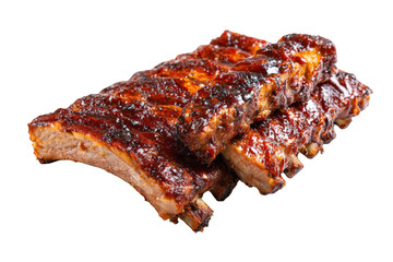 A stack of BBQ ribs